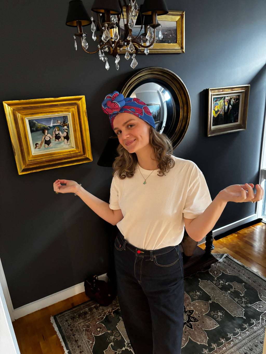 Pink Pineapple & Blueberry Spritz Turban